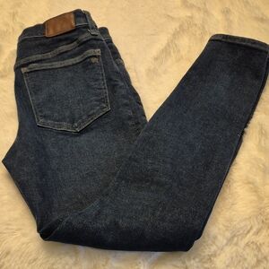 Madewell 9”Mid Rise Skinny Dark Blue Wash Denim Jeans Tencel Stretch EC(#1207B)